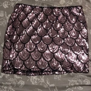 Sequence mini skirt